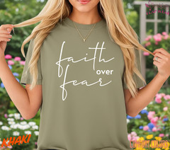 Unisex Faith Over Fear Christian T-Shirt, Men T shirt,Women T shirt Gift