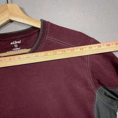 Kuhl Wildfibre Mens Medium Shirt Organic Cotton Burgundy Thermal Pullover Layer