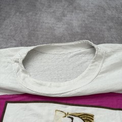Vintage 90s Picasso Art Shirt Mens L White Cubist Graphic Tee Applique Patch