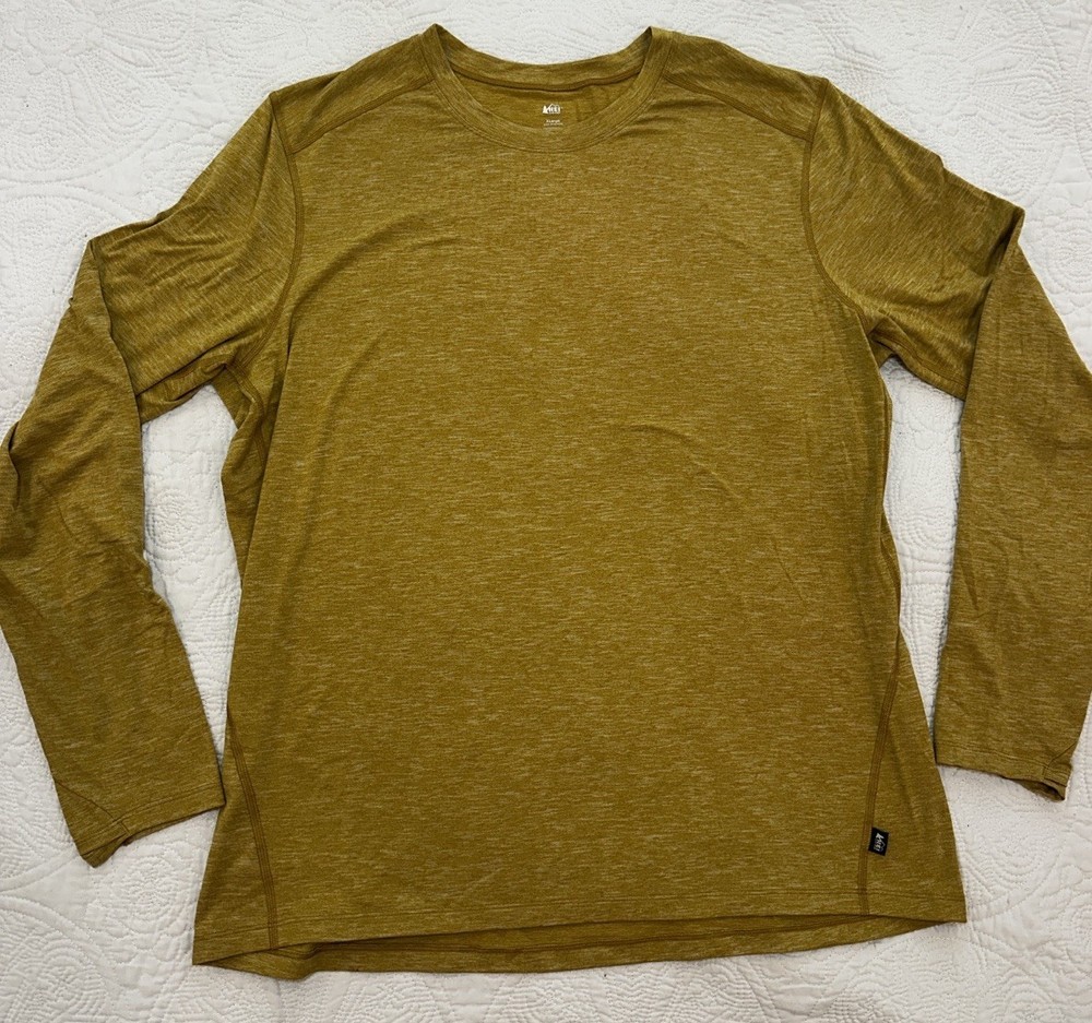 REI Co-op men’s long-sleeve technical top Mustard