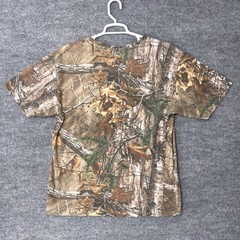 Buckhorn River Mens Realtree Camo T-Shirt XL 1986 Deer Skull Graphic Brown Green