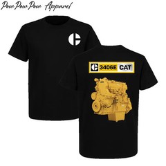CAT 3406E Engine T-Shirt, Vintage Truck Mechanic Graphic Tee, Diesel Engine Stre