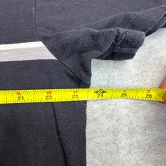 Claiborne Mens XXL Slim Fit Stretch Henley T-Shirt Black Short Sleeve Stripe