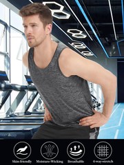 Men’s Tank Tops Gym Muscle Shirts Quick Dry Workout Sleeveless Athletic T-shirts