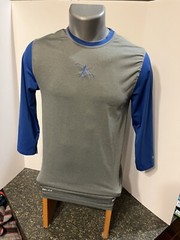 Nike Dri-Fit Swingman Pro Combat Men’s T-shirt Blue Gray S Fitted Poly Spandex
