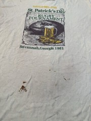 St Patrick’s Day Michelob Savannah Georgia Rugby Shirt 1981 Distresed