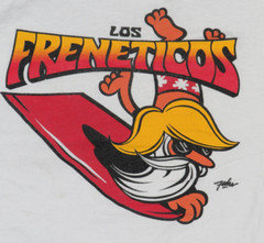 LOS FRENETICOS MENS 3/4 SLEEVE TEE SHIRT XL 100% COTTON SHAKA ACTIVE VTG