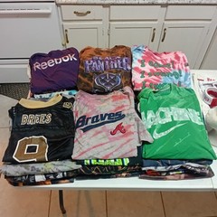 Bulk Lot 48 Graphic Print Shirts Mixed Sizes Graphics Sports Anime Festival #2