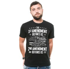 The 1st Amendment Defines US Shirt 2nd Amendment Shirt USA Flag Patriotic Tee