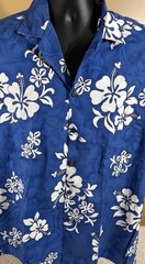 Vintage 90s Pacific Legend Hawaiian USA Made Floral Hawaii Button Up Tee Size L