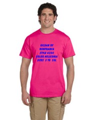 Gildan G200 Heliconia Small Ultra Cotton T-shirt G2000 Pink camiseta Rosa