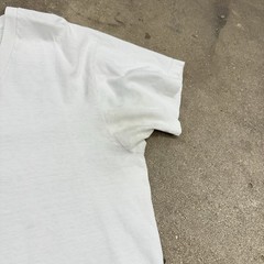 Vintage BVD White V Neck T Shirt Basic Blank Undershirt XL Well Worn Grungy (#3)