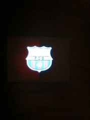 Barcelona FCB Soccer LED Sound Activated, Lights Up, LED Light T-Shirt All Sizes
