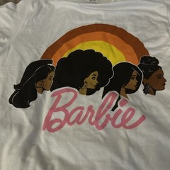 NWT Bold and Beautiful Barbie Shirt M White Hairstyles Black History Month
