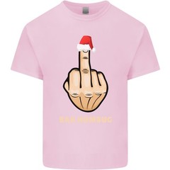 Bah Humbug Finger Flip Funny Christmas Rude Mens Light Cotton T-Shirt