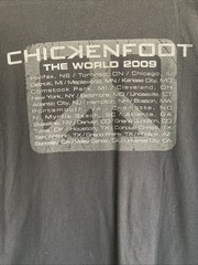 Vintage Black Chicken foot 2009 World Tour T-shirt. Size 2X with flaw as shown
