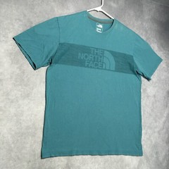 The North Face Mens Graphic T Shirt Adult size Large Teal Blue Short Sleeve Tee