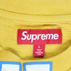 Supreme Overprint T Shirt KNOWLEDGE REIGNS SUPREME Slub Top Tee L SS24 Gold
