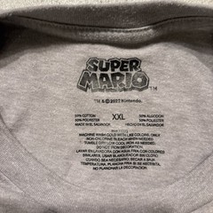 NINTENDO Super Mario Bros Size XXL Gray Jumping Graphic T-Shirt Official License
