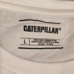 CAT Caterpillar Men’s Size L Large Workwear White Self Edge Logo New!