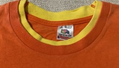 Vintage 90s Two-Tone Orange & Yellow T Shirt Size Large