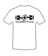 Boxer Motor, The Word is Flat, Series, T-Shirt Mens Shirt Gift Ideas, Cult