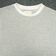 Kith Shirt Mens Extra Small Gray Beige Short Sleeve Knit Crew Long Length