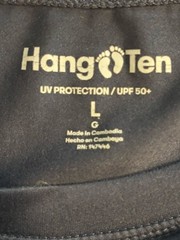 Hang Ten Mens Large Navy Performance Long Sleeve Shirt Stretch Athletic