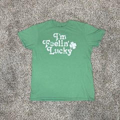 I’m Feeling Lucky St Patrick’s Green Short Sleeve Cotton Blend T-Shirt Men’s M