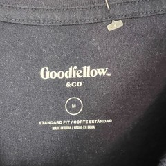 Goodfellow & Co. T-Shirt Men’s M Navy Diamond Print Cotton Standard Fit Pullover