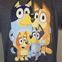 Bluey Blue T-shirt Bandit Chili Bingo Heeler Family Graphic Men’s Size M New