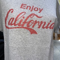 Enjoy California Gray And Red Short Sleeve T Shirt Size Medium