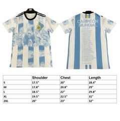 2022 World Champion Argentina Football Team Messi T-Shirt 3 Stars Soccer Jersey