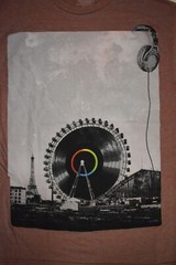 Metro Tees Mens Vinyl Record Album Ferris Wheel Carnival Shirt New S, XL, 2XL