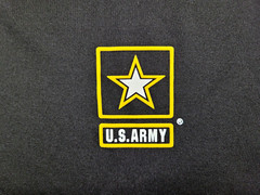 U.S. Army T-shirt Men’s Large Black Yellow Adult Casual Lightweight Athletic Tee