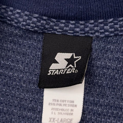 Vintage Starter Athletic T-Shirt Men’s XXL Blue Geometric Embroidered Logo Crew
