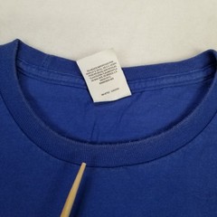 Hanes Blue Authentic Left Chest Pocket Back Eagle Planes Graphic Shirt Men Large