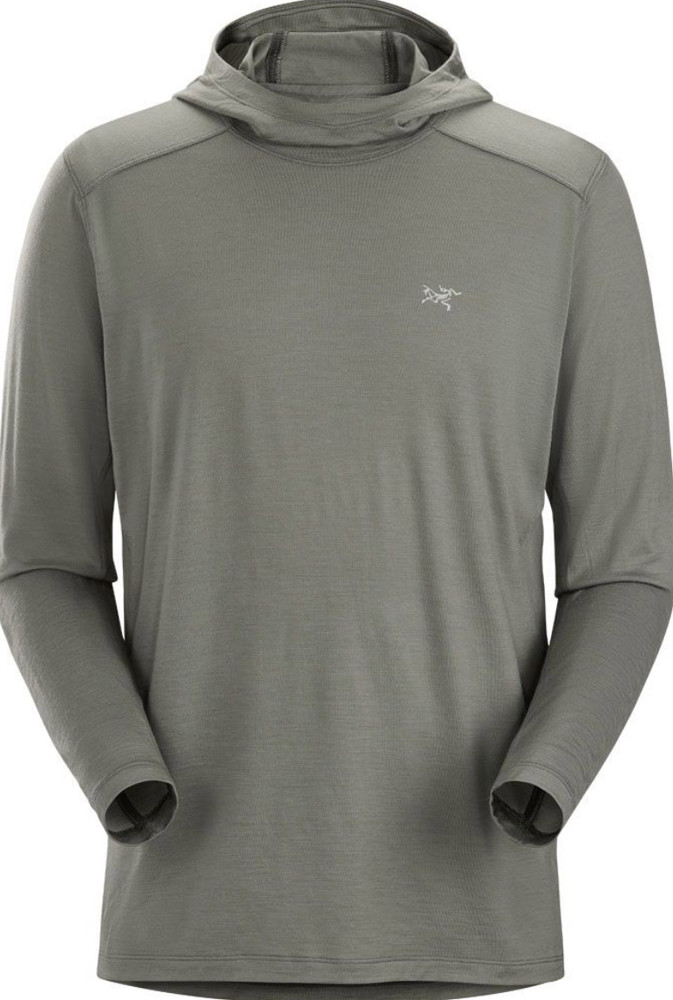 2025 Pre-Loved Arc’teryx Ionia Merino Wool Logo Long Sleeve Hoodie Green Forage