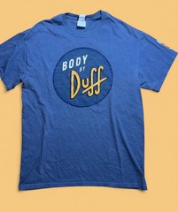 Body of Duff Beer T Shirt Mens Size M Blue Graphic Tee