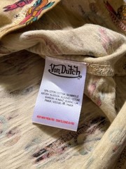Vintage Von Dutch Yellow Big Logo T-shirt Men’s Size L
