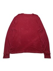 Double RL RRL Ralph Lauren Shirt Men’s Red Henley Waffle Knit Size Xlarge