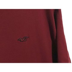 Hollister Burgundy Crew Neck Shirt Mens XXL Embroidered Logo Classic Preppy Y2K