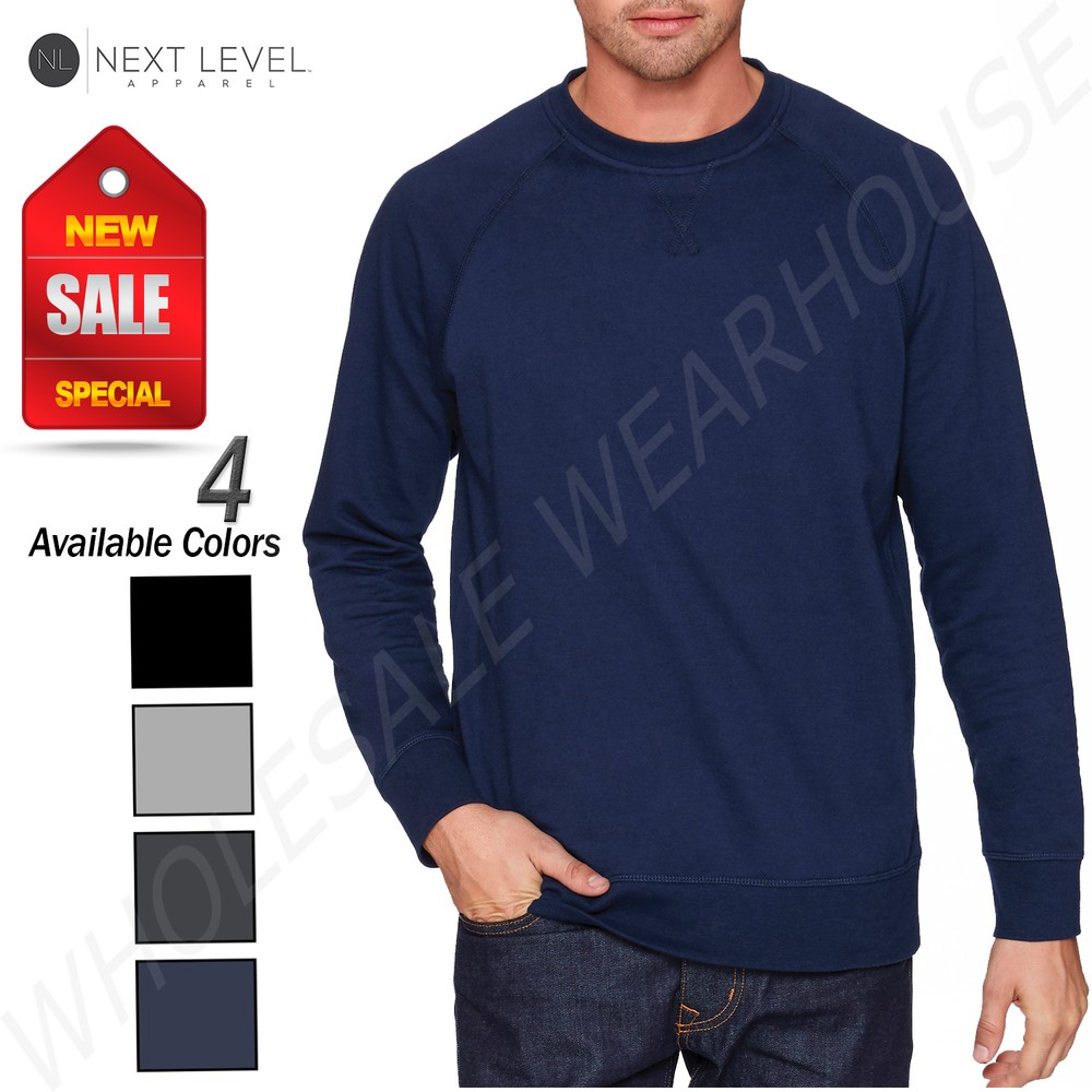 Next Level Unisex Premium French Terry Raglan Crew Neck Fleece M-N9000