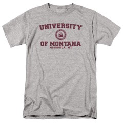 University of Montana Adult T-Shirt Circle Logo, Athletic Heather, S-5XL