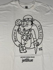 Boston Celtics Nick Shea Art T Shirt Mens XL White 2022 NBA Schedule