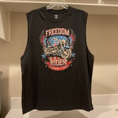 Way To Celebrate Americana Men’s Graphic Sleeveless Muscle Biker Tank Top XL