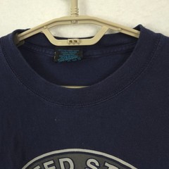 Vintage Air Force Shirt Men XL Blue Short Sleeve Cotton USA Made USAF Bayside