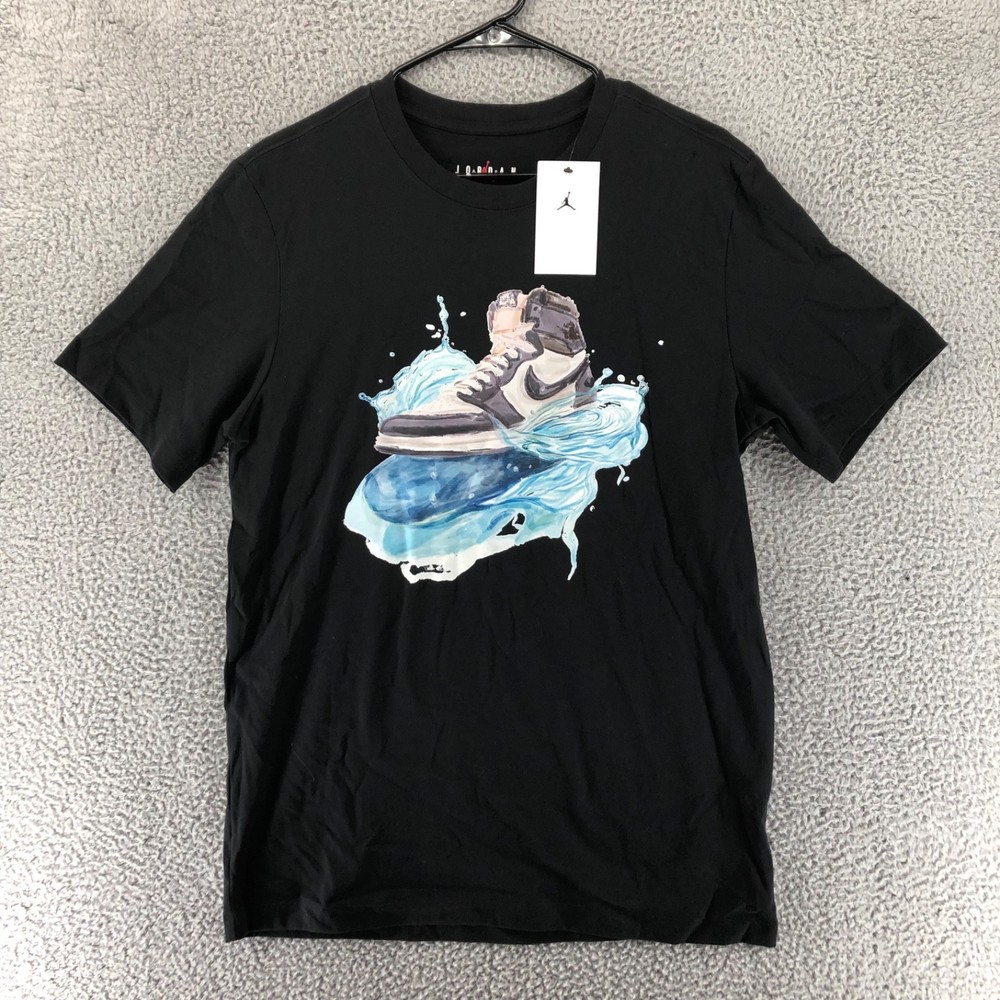 Air Jordan Flight Essentials Men’s Size M AJ1 Graphic Black T-Shirt IB3355 010