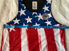 IML 4th of July Men’s M Flag USA Reversible Tank Top Muscle Shirt Red White Blue