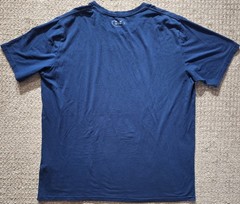 Under Armour Project Rock Mens Shirt XL Blue HeatGear Rents Due Brahma Bull Logo